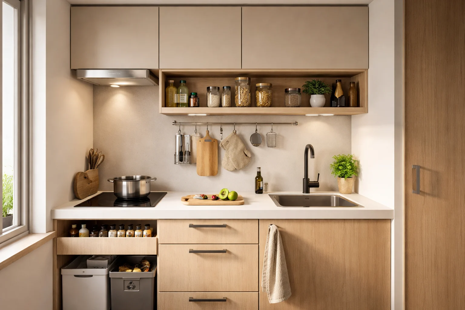 Pantryküche im Apartment