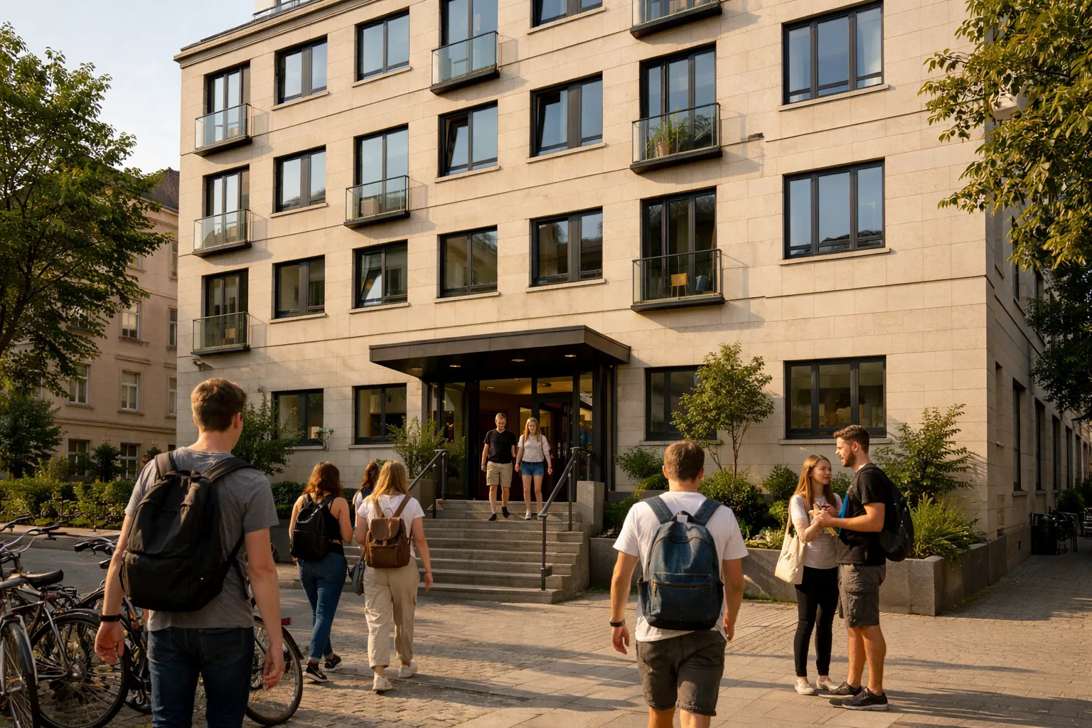 Gebäudeansicht des geplanten Studentenwohnprojekts