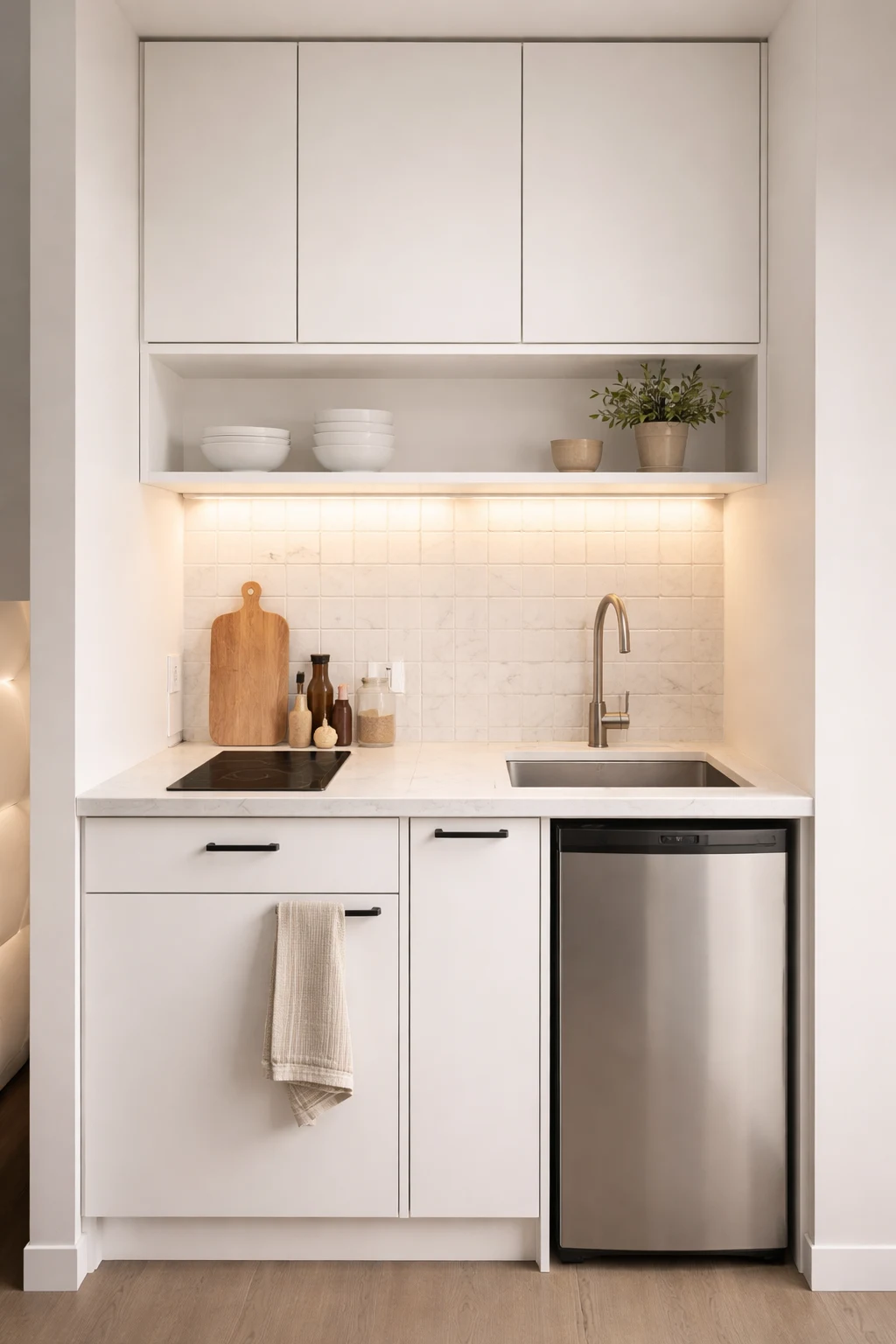 Pantrykueche in einem Micro-Apartment