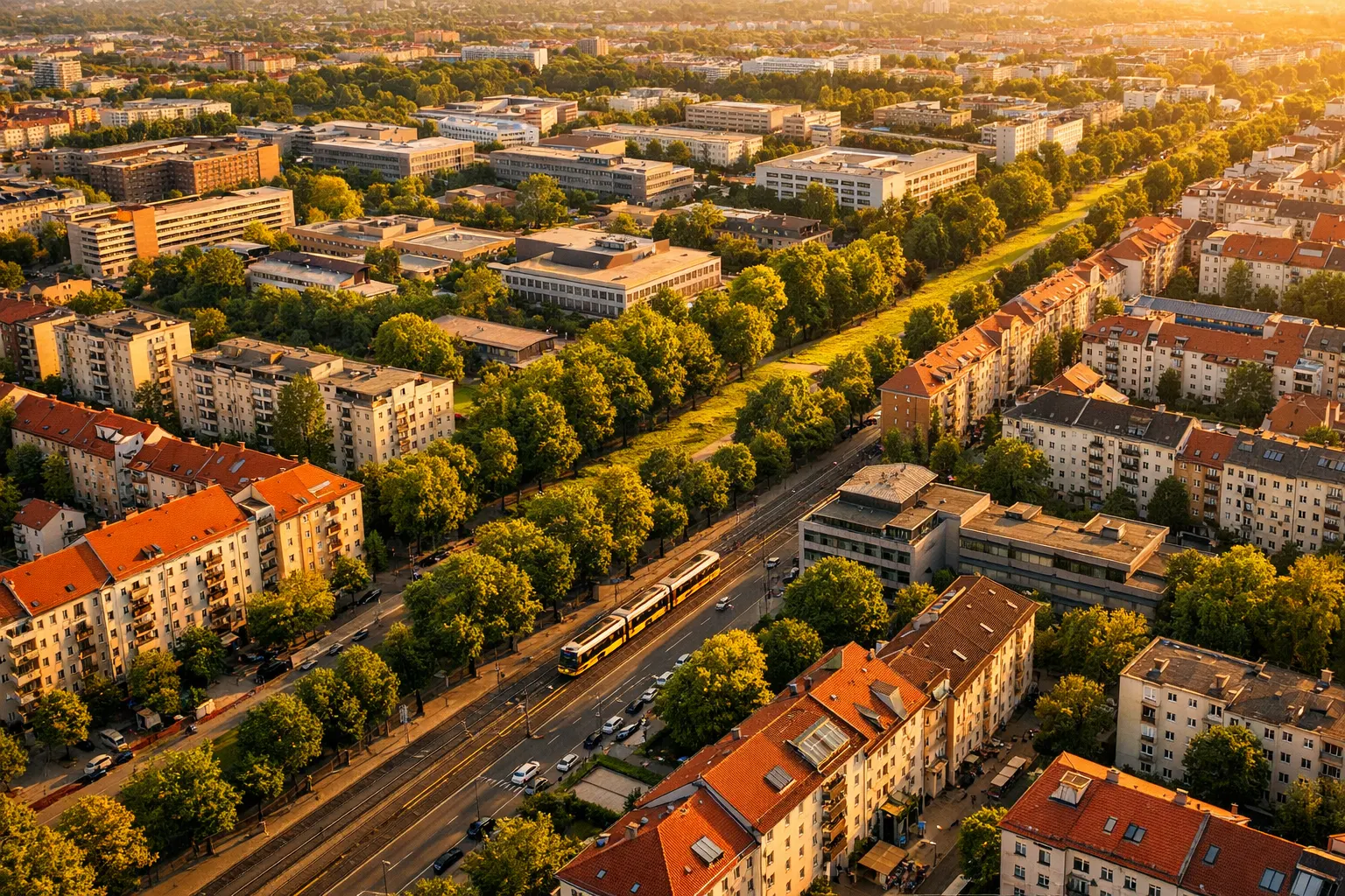 Luftaufnahme der Umgebung von CampusNest