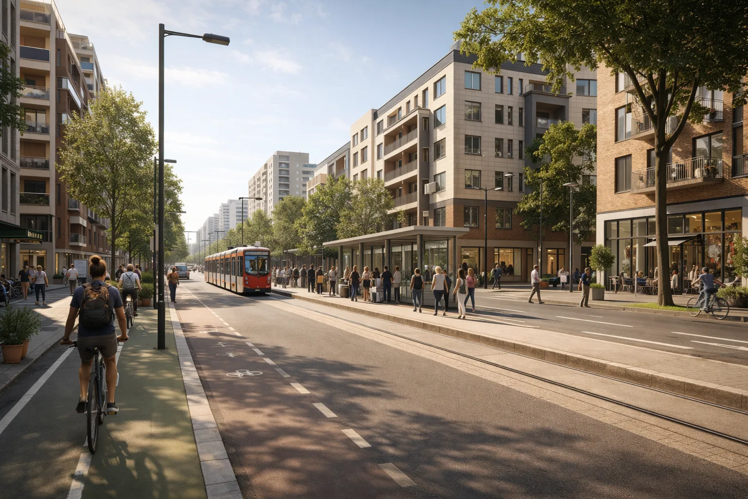 Urbanes Umfeld mit guter Verkehrsanbindung