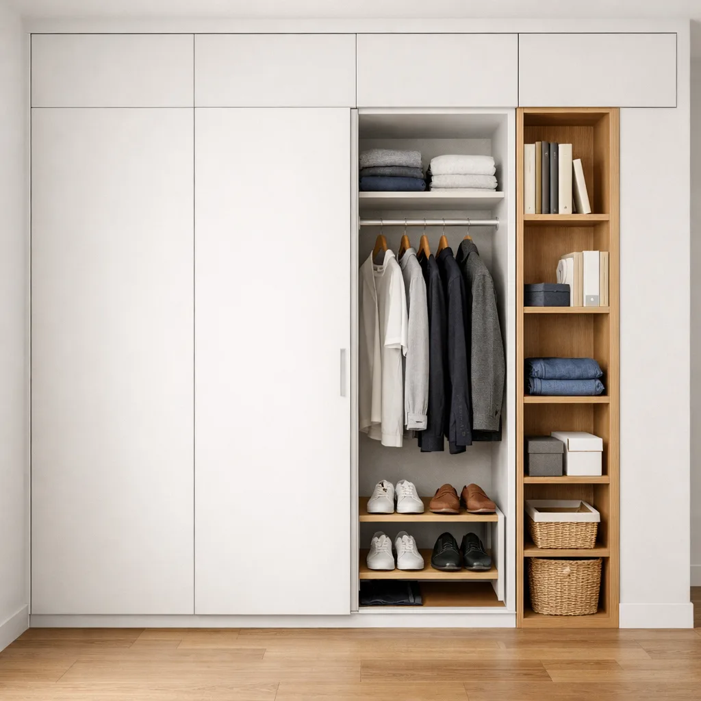 Cleverer Stauraum mit Schrank